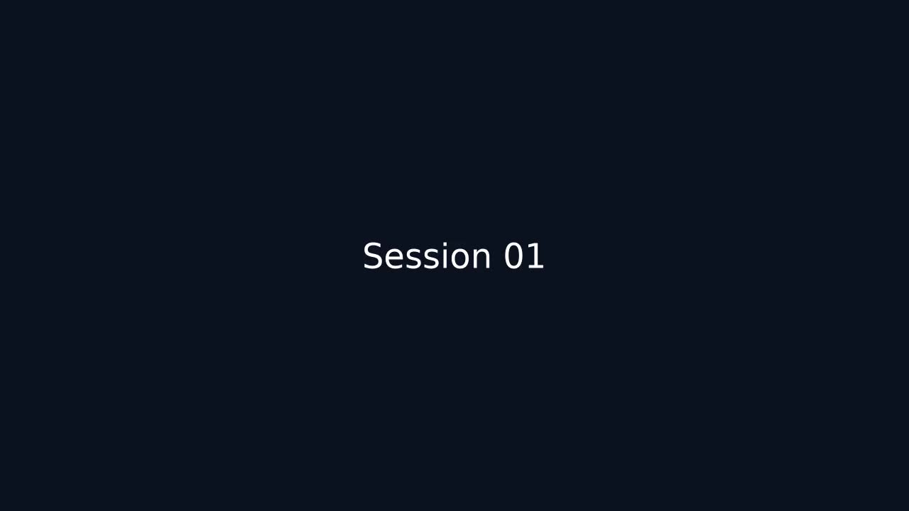 Session 01: Training Block 01 (1m)