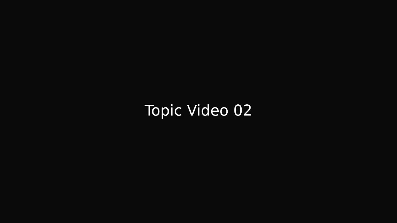 Topic Video 02: Performance Concept 02 (3m)