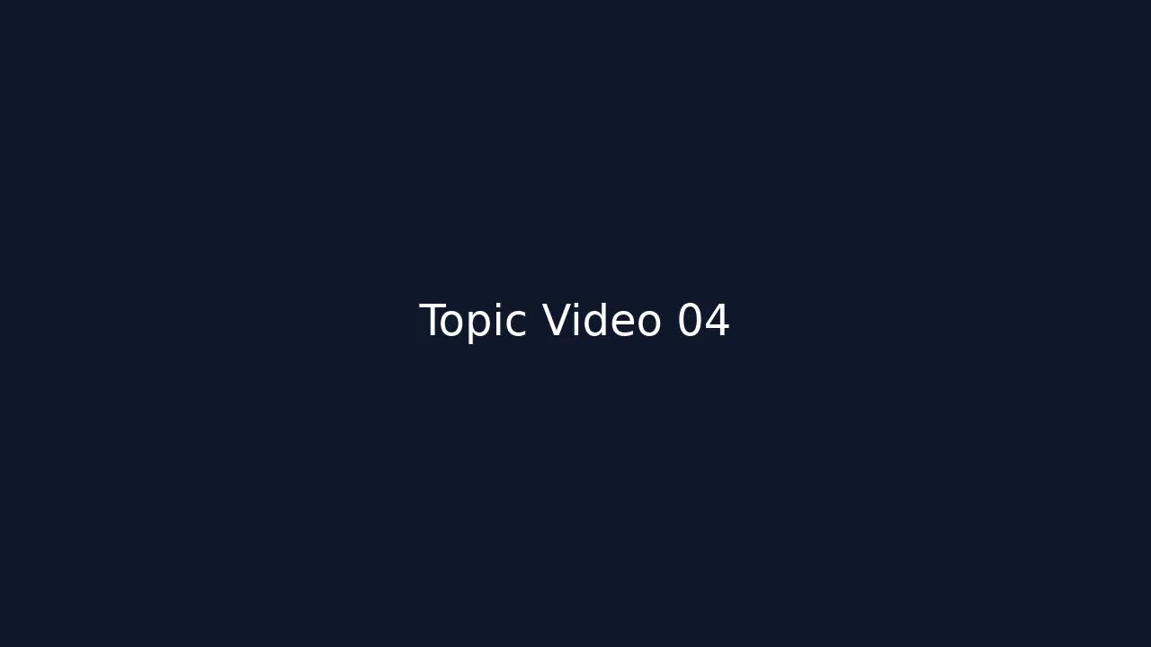 Topic Video 04: Performance Concept 04 (5m)