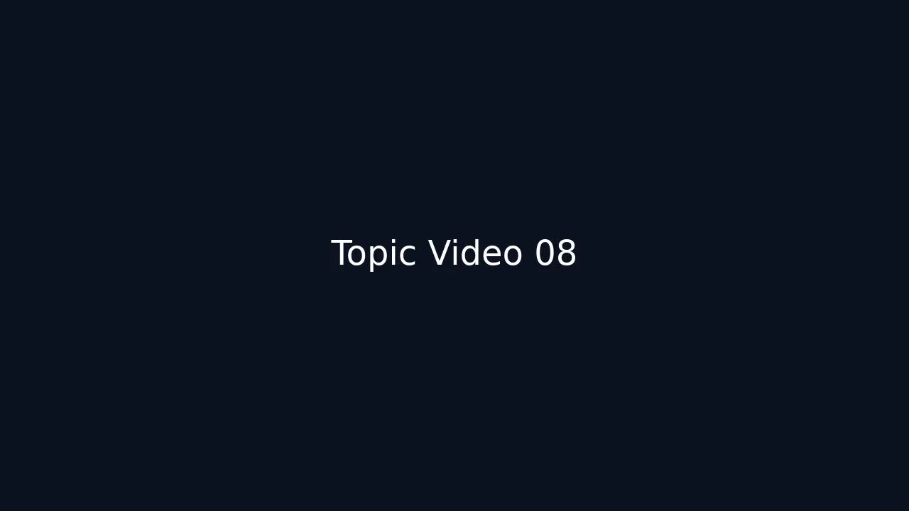 Topic Video 08: Performance Concept 08 (5m)