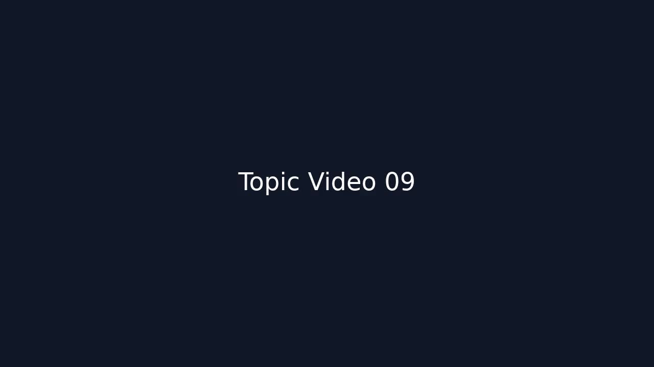 Topic Video 09: Performance Concept 09 (4m)