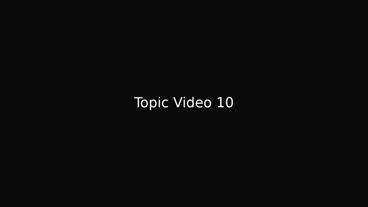 Topic Video 10: Performance Concept 10 (2m)